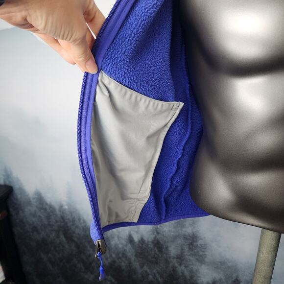 L.L.Bean Kid's Blue Hooded Sweater Fleece Full Zip Jacket | Kid's Large (14-16) - Picture 4 of 14